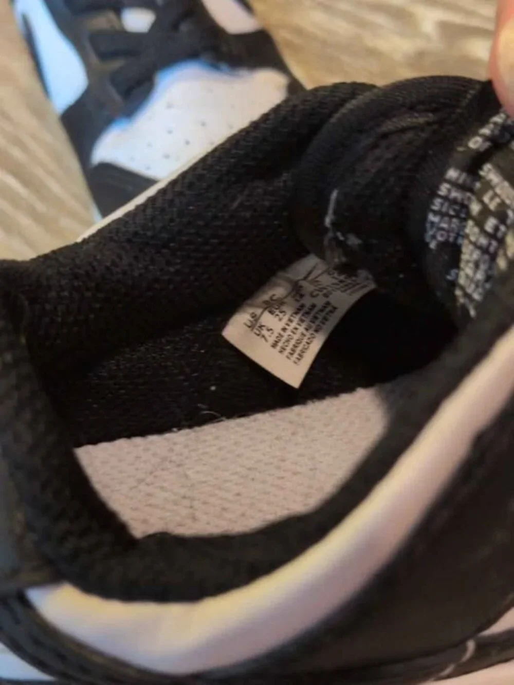 Nike Dunk Low Toddler Shoes Black White US 7.5c